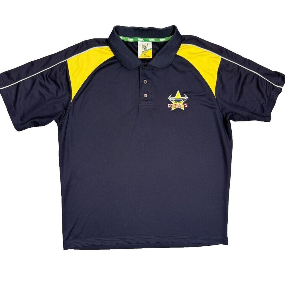 NRL North Queensland Cowboys Polo Shirt Rugby Team Blue XL